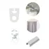 Kit Gancho Rodizio Cortina 100un   Terminal Trilho 10un