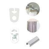Kit Gancho Rodizio Cortina 100un Terminal Trilho 10un