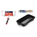 Kit Garfo Duplo Big Rolo 46cm Bandeja Atlas Profissional