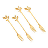 Kit Garfos Garfinhos Inox Sobremesa Bolo Doces Petisco 4 Pçs
