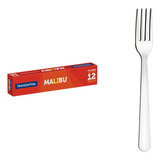 Kit Garfos Para Sobremesa Tramontina Malibu Aço Inox 12 Pçs