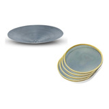 Kit Garimpo 4 Peneiras Bateia Aço 44 Cm Ouro Diamante