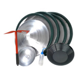 Kit Garimpo Bateia 44cm Cuia 20 Cm 4 Peneiras Tela Expandida