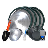 Kit Garimpo Bateia 44cm Cuia 20cm 4peneiras Bateia Americana