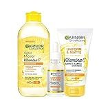 Kit Garnier Vitamina C  Água Micelar Antioleosidade  400ml   Sérum Facial Antimarcas  30ml   Limpeza Facial Antioleosidade  120g