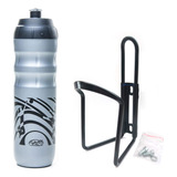 Kit Garrafa Água Bike Caramanhola Squeeze Suporte Alumínio