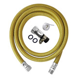 Kit Gas Encanado Mangueira 1mt Adaptador Fêmea Bico