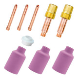 Kit Gás Lens Tig 17 18 26 Bitola 1 6 2 4 Ou 3 2mm Bocais