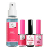 Kit Gel Capa Base Fiber Preparadores Prep Any Love
