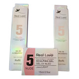 Kit Gel N 5 Uv Led Real Love Pote E Dois Refis 15ml Cada