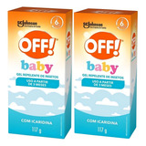 Kit Gel Repelente De Insetos Johnson Off Baby 117g Com 2