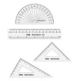 Kit Geométrico CIS 47 5100 Transparente Blister C 4 Peças