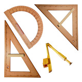 Kit Geométrico Do Professor Mdf S Régua C Comp P Qdo Bco