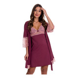 Kit Gestante Maternidade Camisola Robe Pronta Entrega