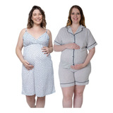 Kit Gestante Pijamas Short