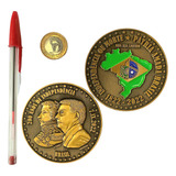 Kit Gigante Challenge Coin Medalha Moeda Bicentenário 200 An