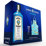 Kit Gin Bombay Sapphire 750ml Avental E Dosador Exclusivo
