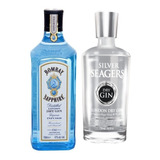 Kit Gin Bombay Sapphire   Silver Seagers London Dry 750ml Cd