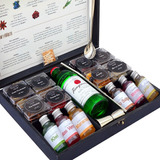 Kit Gin Presente 8 Especiarias Xarope Dosador Colher Canudo