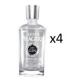 Kit Gin Silver Seagers London Dry 750ml 4 Unidades