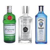 Kit Gin Tanqueray Silver Seagers Bombay 750ml Cada