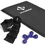 Kit Ginastica Treino Fitness Musculação Academia Colchonete Par De Halter 1kg Caneleiras 2kg
