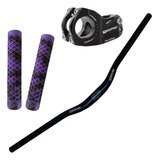 Kit Gios Guidão Manopla Mesa Giosbr 4trix Guidon Preto