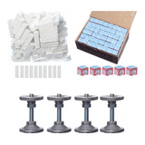 Kit Giz Azul Giz Branco Jg Pé Nivelador Metal P Sinuca