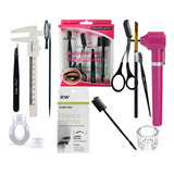 Kit Glance Henna E Fixador Sobrancelha Pinça Navalha Mixer Cor Loiro Escuro