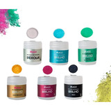 Kit Glitter 6 Cores Furtacor Comestível Mago Confeitaria