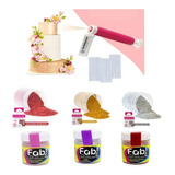 Kit Glitter E Pó Decoração Corante Comestível Confeitaria