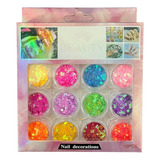 Kit Glitter Flocado Unha Encapsulada Gel Decoração Nail Art Cor Colorido 5