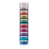 Kit Glitter Pó Vegano Colormake 2702 10 Potes De 3g Cada