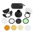 Kit Godox Ak r1 Para Flash Cabeça Redonda Round Head V1  H