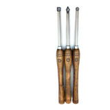 Kit Goiva Bedame formão Com Pastilha Para Tornear Madeira