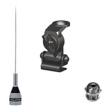 Kit Gol Enfeite Antena Vhf Suporte Porta Mala Parafuso