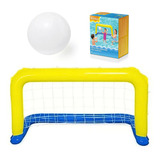 Kit Gol Golzinho Trave Inflável Piscina Futebol Piscina Azul