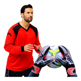 Kit Goleiro Adulto Luva Profissional Com Camisa Kanxa Nfe