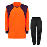 Kit Goleiro Futebol Infantil Camisa E Calça Acolchoada