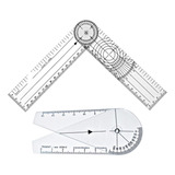 Kit Goniômetro Pvc Grande Pequeno Fisioterapia Trident C 2