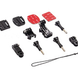 Kit Gopro Hero Suportes Capacete J Hook Curvos E Adesivos