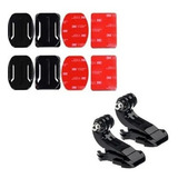 Kit Gopro Suportes Adesivos Curvos E Retos J Hook