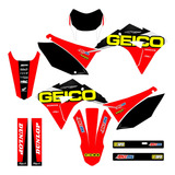 Kit Gráfico Adesivo Crf 230 250 Geico 0 20mm Moto Trilha