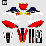 Kit Gráfico Adesivo Crf 230 Red Bull 0,20mm Motocross Trilha Cor Vermelho