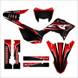 Kit Gráfico Adesivo Plotagem Moto Cros Crf230f Trilha
