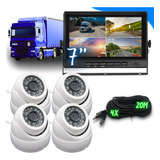 Kit Gravador Automotivo Profissional 4 Câmeras Ir Caminhão