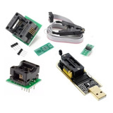 Kit Gravador Eprom Bios Ch341a Pro Ch341 pinça Adaptadores