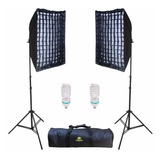 Kit Greika Agata Ii Luz Continua 270w C Softbox 50x70cm 2pc