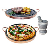 Kit Grelha 37cm Pizza 37cm Pilão Alto