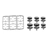 Kit Grelha Espalhadores Sorvete Esmaltec Caribe 6 Bocas